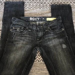 Women Roxy Jeans Size 1 Gold Coast Skinny Fit blck